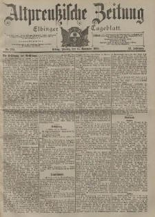Altpreussische Zeitung, Nr. 269 Freitag 16 November 1900, 52. Jahrgang