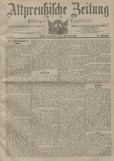 Altpreussische Zeitung, Nr. 270 Sonnabend 17 November 1900, 52. Jahrgang