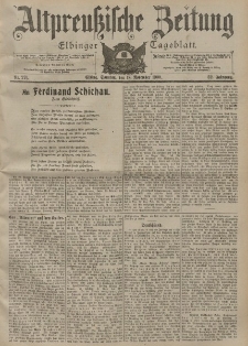 Altpreussische Zeitung, Nr. 271 Sonntag 18 November 1900, 52. Jahrgang