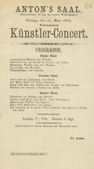 Bestandteil Nr. 128 der Nitschmanns Sammlungen: Grosses Künstler-Conzert