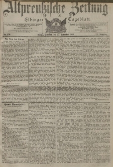 Altpreussische Zeitung, Nr. 276 Sonntag 25 November 1900, 52. Jahrgang