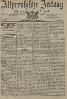 Altpreussische Zeitung, Nr. 279 Donnerstag 29 November 1900, 52. Jahrgang