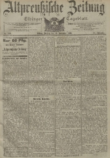 Altpreussische Zeitung, Nr. 280 Freitag 30 November 1900, 52. Jahrgang