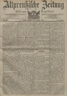 Altpreussische Zeitung, Nr. 283 Dienstag 4 Dezember 1900, 52. Jahrgang