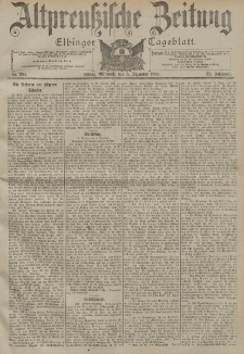 Altpreussische Zeitung, Nr. 284 Mittwoch 5 Dezember 1900, 52. Jahrgang