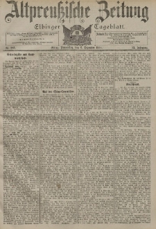 Altpreussische Zeitung, Nr. 285 Donnerstag 6 Dezember 1900, 52. Jahrgang