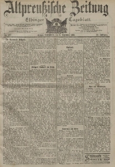 Altpreussische Zeitung, Nr. 287 Sonnabend 8 Dezember 1900, 52. Jahrgang
