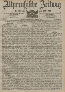 Altpreussische Zeitung, Nr. 291 Donnerstag 13 Dezember 1900, 52. Jahrgang