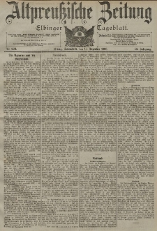Altpreussische Zeitung, Nr. 293 Sonnabend 15 Dezember 1900, 52. Jahrgang