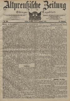 Altpreussische Zeitung, Nr. 295 Dienstag 18 Dezember 1900, 52. Jahrgang