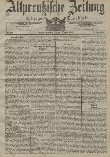 Altpreussische Zeitung, Nr. 296 Mittwoch 19 Dezember 1900, 52. Jahrgang