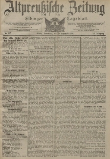 Altpreussische Zeitung, Nr. 297 Donnerstag 20 Dezember 1900, 52. Jahrgang