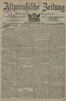 Altpreussische Zeitung, Nr. 1 Dienstag 1 Januar 1901, 53. Jahrgang