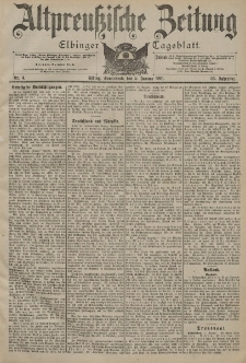 Altpreussische Zeitung, Nr. 4 Sonnabend 5 Januar 1901, 53. Jahrgang