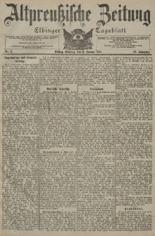 Altpreussische Zeitung, Nr. 5 Sonntag 6 Januar 1901, 53. Jahrgang