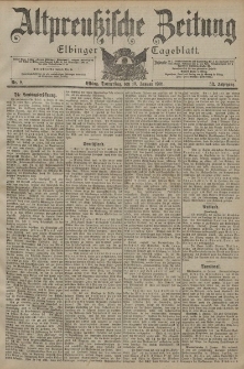 Altpreussische Zeitung, Nr. 8 Donnerstag 10 Januar 1901, 53. Jahrgang