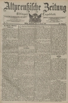 Altpreussische Zeitung, Nr. 9 Freitag 11 Januar 1901, 53. Jahrgang