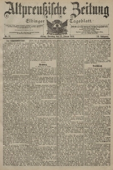 Altpreussische Zeitung, Nr. 11 Sonntag 13 Januar 1901, 53. Jahrgang
