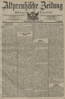 Altpreussische Zeitung, Nr. 14 Donnerstag 17 Januar 1901, 53. Jahrgang