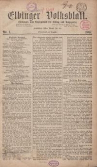 Elbinger Volksblatt (Zeitungs= und Anzeigeblatt für Elbing und Umgegend)
