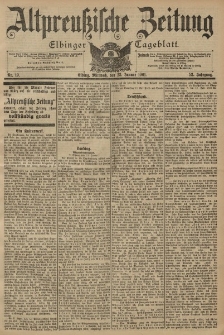 Altpreussische Zeitung, Nr. 19 Mittwoch 23 Januar 1901, 53. Jahrgang