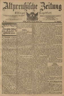 Altpreussische Zeitung, Nr. 21 Freitag 25 Januar 1901, 53. Jahrgang