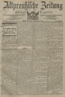 Altpreussische Zeitung, Nr. 22 Sonnabend 26 Januar 1901, 53. Jahrgang