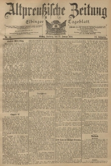 Altpreussische Zeitung, Nr. 23 Sonntag 27 Januar 1901, 53. Jahrgang