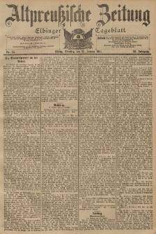 Altpreussische Zeitung, Nr. 24 Dienstag 29 Januar 1901, 53. Jahrgang