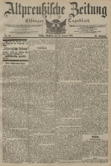 Altpreussische Zeitung, Nr. 25 Mittwoch 30 Januar 1901, 53. Jahrgang