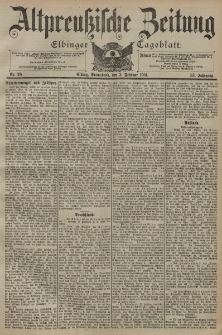 Altpreussische Zeitung, Nr. 28 Sonnabend 2 Februar 1901, 53. Jahrgang