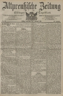 Altpreussische Zeitung, Nr. 32 Donnerstag 7 Februar 1901, 53. Jahrgang