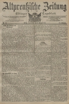 Altpreussische Zeitung, Nr. 34 Sonnabend 9 Februar 1901, 53. Jahrgang