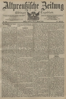 Altpreussische Zeitung, Nr. 35 Sonntag 10 Februar 1901, 53. Jahrgang