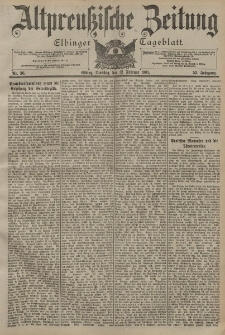 Altpreussische Zeitung, Nr. 36 Dienstag 12 Februar 1901, 53. Jahrgang