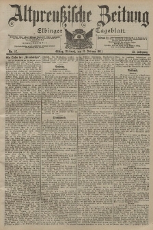Altpreussische Zeitung, Nr. 37 Mittwoch 13 Februar 1901, 53. Jahrgang