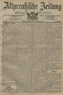 Altpreussische Zeitung, Nr. 40 Sonnabend 16 Februar 1901, 53. Jahrgang