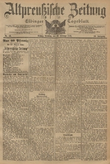 Altpreussische Zeitung, Nr. 48 Dienstag 26 Februar 1901, 53. Jahrgang