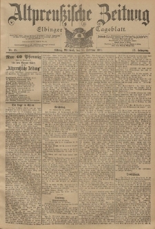 Altpreussische Zeitung, Nr. 49 Mittwoch 27 Februar 1901, 53. Jahrgang