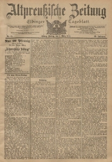 Altpreussische Zeitung, Nr. 51 Freitag 1 März 1901, 53. Jahrgang
