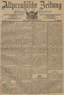 Altpreussische Zeitung, Nr. 66 Dienstag 19 März 1901, 53. Jahrgang
