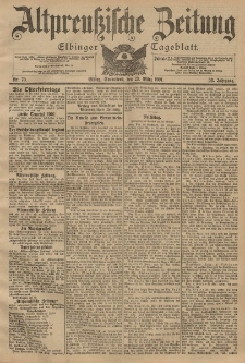 Altpreussische Zeitung, Nr. 70 Sonnabend 23 März 1901, 53. Jahrgang