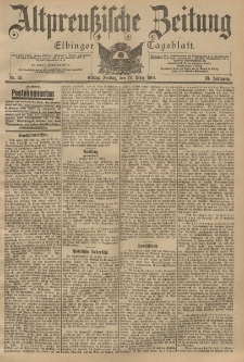 Altpreussische Zeitung, Nr. 75 Freitag 29 März 1901, 53. Jahrgang
