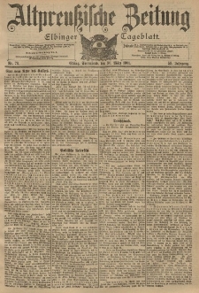 Altpreussische Zeitung, Nr. 76 Sonnabend 30 März 1901, 53. Jahrgang