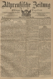 Altpreussische Zeitung, Nr. 77 Sonntag 31 März 1901, 53. Jahrgang