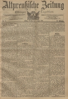 Altpreussische Zeitung, Nr. 78 Dienstag 2 April 1901, 53. Jahrgang