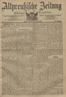 Altpreussische Zeitung, Nr. 85 Freitag 12 April 1901, 53. Jahrgang