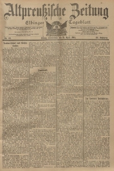 Altpreussische Zeitung, Nr. 86 Sonnabend 13 April 1901, 53. Jahrgang