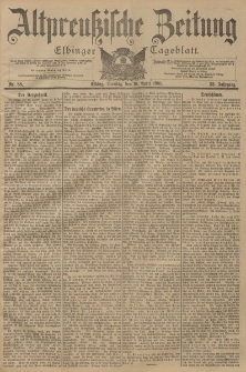 Altpreussische Zeitung, Nr. 88 Dienstag 16 April 1901, 53. Jahrgang
