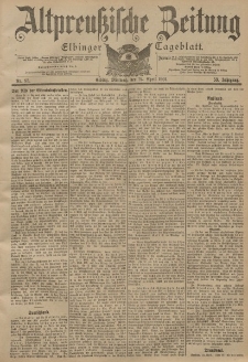 Altpreussische Zeitung, Nr. 95 Mittwoch 24 April 1901, 53. Jahrgang